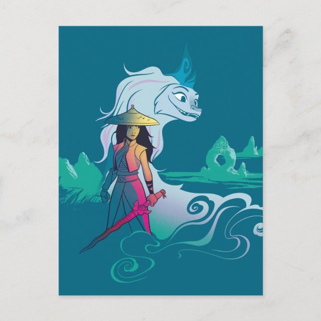 Carte Postale Raya et la Dernière Pop de couleur Dragon (Devant)