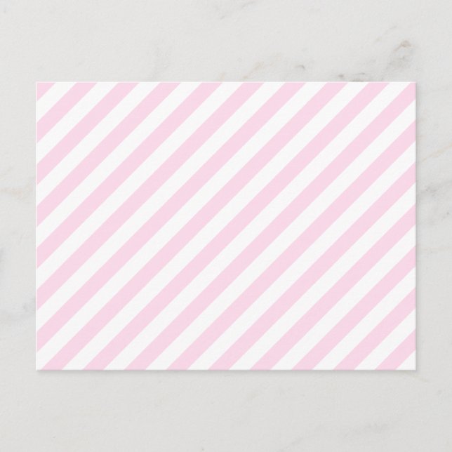Carte Postale Rayures blanches et rose-clair (Devant)