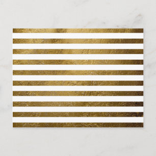 Carte Postale rayures de couleur dorée imprimées