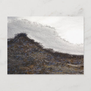 Carte Postale Rayures de courant de neige d'hiver