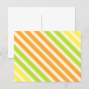 Carte Postale Rayures juteuses de citron vert, citron et orange