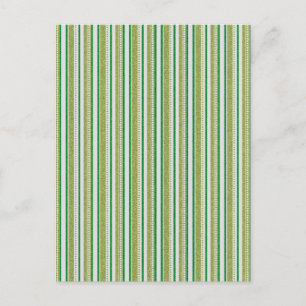 Carte Postale Rayures Vertes Paillettes