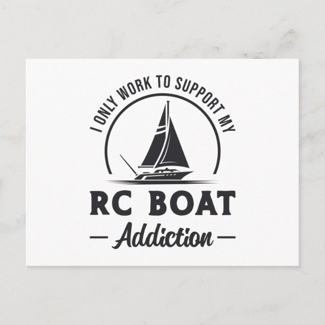Carte Postale RC Boat Addiction Modèle à distance Radio RC Boat (Devant)