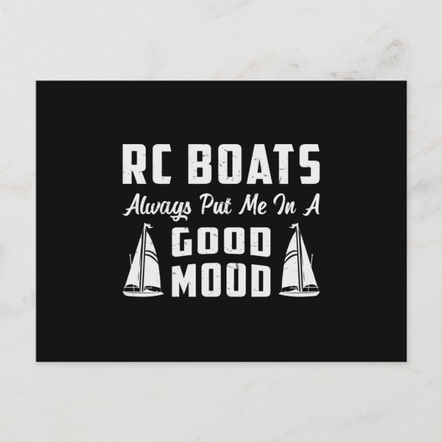 Carte Postale RC Boat Me Placer De Bonne Humeur Modèle Funny RC  (Devant)
