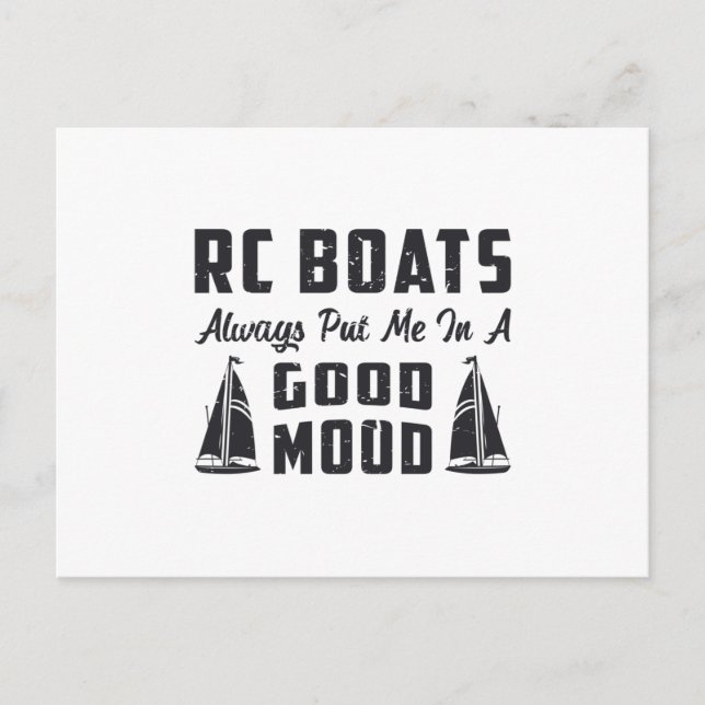 Carte Postale RC Boat Me Placer De Bonne Humeur Radio Modèle RC  (Devant)