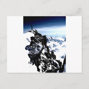 Carte Postale Réalisation de l'alpiniste hiver de neige