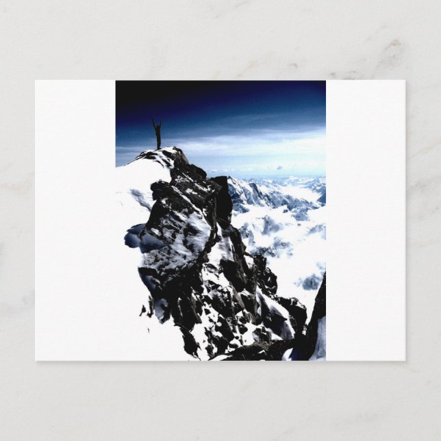 Carte Postale Réalisation de l'alpiniste hiver de neige (Devant)