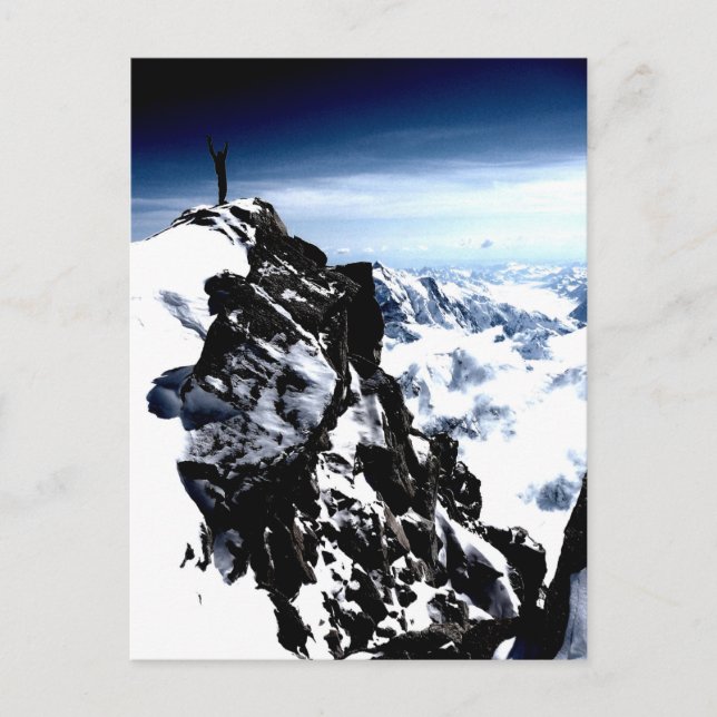 Carte Postale Réalisation de l'alpiniste hiver de neige (Devant)