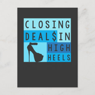 Carte Postale Realtor - Clôture D'Offres En Talons Élevés
