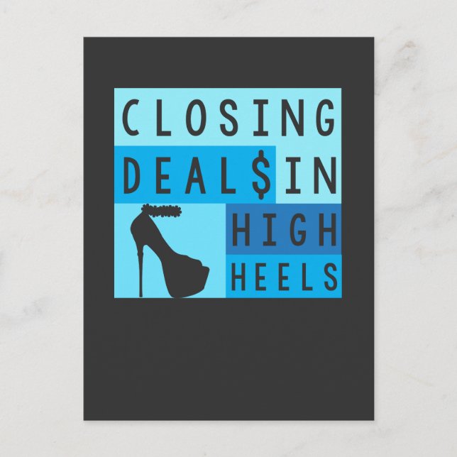 Carte Postale Realtor - Clôture D'Offres En Talons Élevés (Devant)