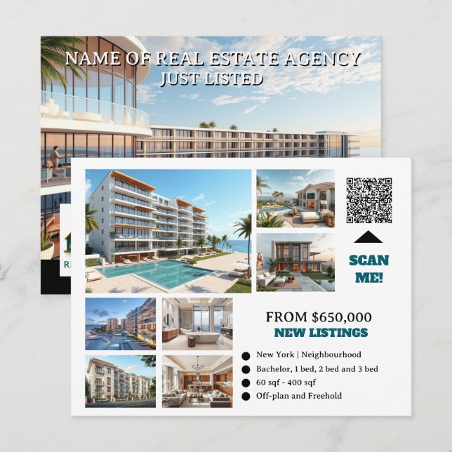 Carte Postale Realtor juste des appartements classés marché immo (Devant / Derrière)