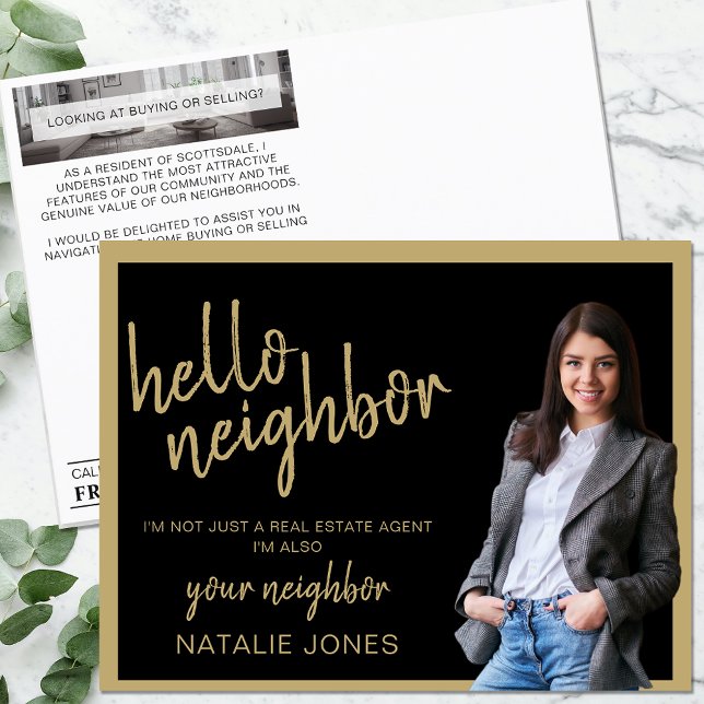 Carte Postale Realtor Mailer Immobilier Marketing Agricole Bonjo (Créateur téléchargé)
