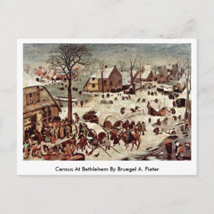 Carte Postale Recensement À Bethléem Par Bruegel A. Piètre