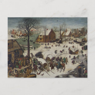 Carte Postale Recensement à Bethléem par Pieter Bruegel