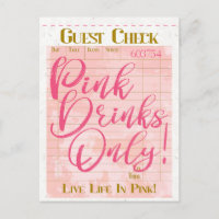 Réception de chèques clients Boissons roses Preppy