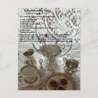 Carte postale Recette Beurre Tarts