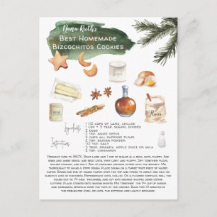 Carte Postale Recette Bizcochitos maison   Fêtes