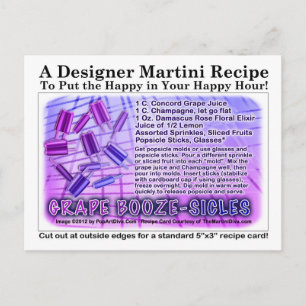 Carte postale Recette Booze-Sicles