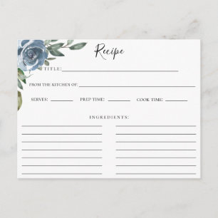 Carte Postale Recette Botanique Bleue Dusty