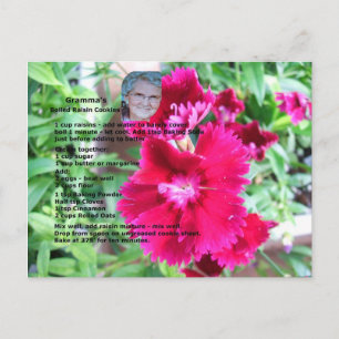 Carte postale Recette Cookie Raisin Bouillie