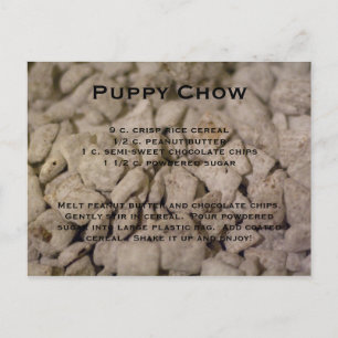 Carte Postale Recette de bouffe de chiot
