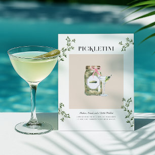 Carte Postale Recette de cocktail Pickletini Martini fantaisiste