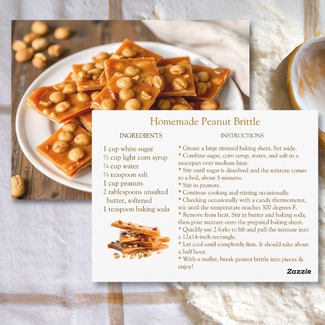 Carte Postale Recette de croquant aux arachides  (Créateur téléchargé)
