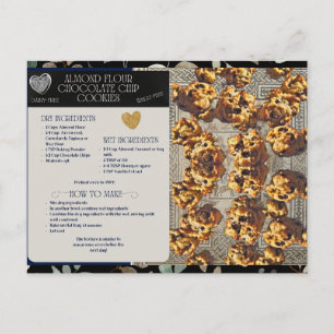 Carte postale Recette de croustilles au chocolat à