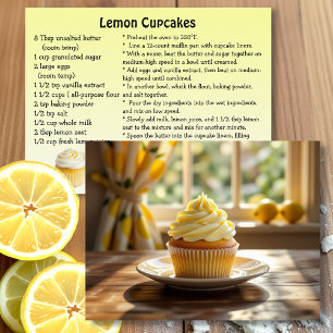 Carte Postale Recette de Cupcake au Citron Maison