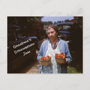 Carte Postale Recette de fraise de grand-mère fraises fraîches v