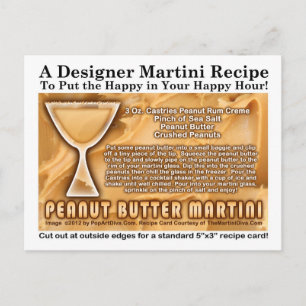 Carte postale Recette de Martini au beurre d'arach