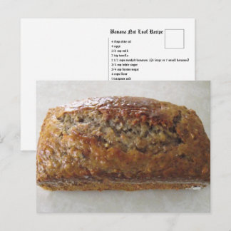 Carte Postale Recette de pain de banane