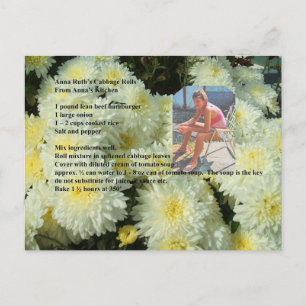 Carte postale Recette de rouleaux de choux AnnaRut