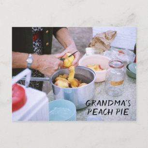 Carte Postale Recette de tarte à la Pêche de grand-mère pêches f
