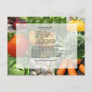 Carte Postale Recette généreuse de soupe de jardin