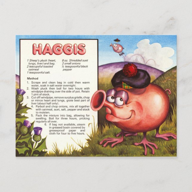 Carte Postale Recette Haggis (Devant)
