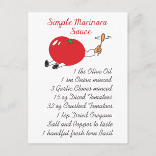 Carte Postale Recette Marinara