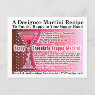 Carte postale Recette Martini au chocolat Berry