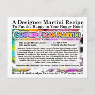 Carte postale Recette Pecan Martini