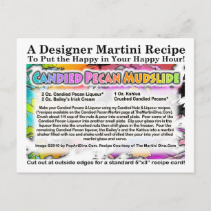 Carte postale Recette Pecan Mudslide Martini