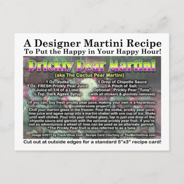 Carte postale Recette Pickly Pear Cactus Pear Mart (Devant)