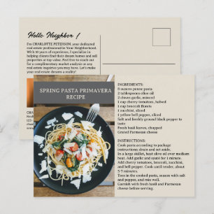 Carte Postale Recette saisonnière Printemps Realtor ou immobilie