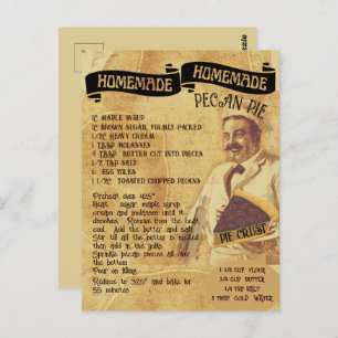 Carte Postale Recette traditionnelle de tarte au cacao de vacanc