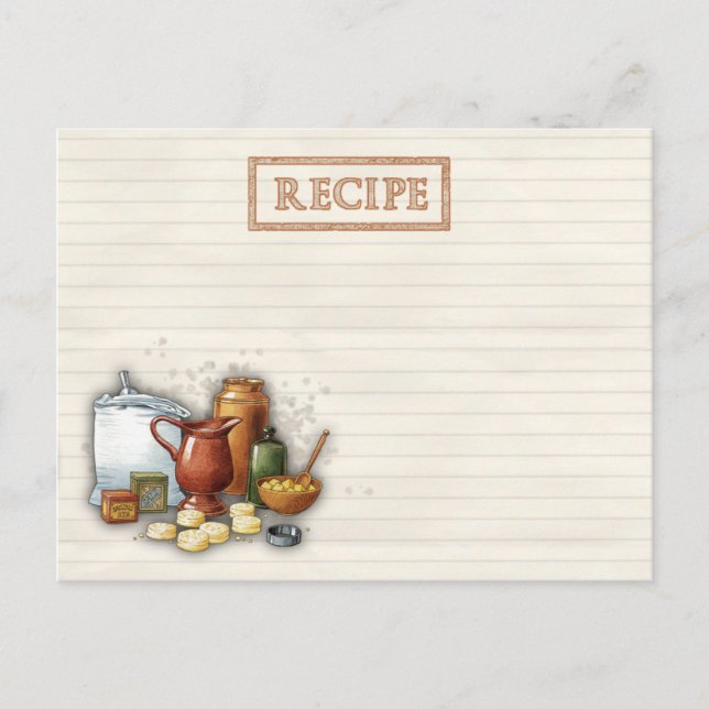 Carte Postale recettes d'antan (Devant)