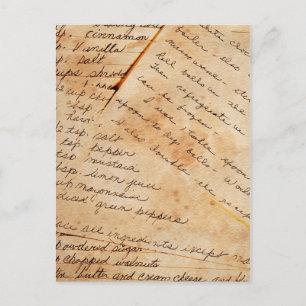 Carte Postale Recettes vintages