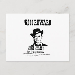 Carte Postale Recherché Jesse James