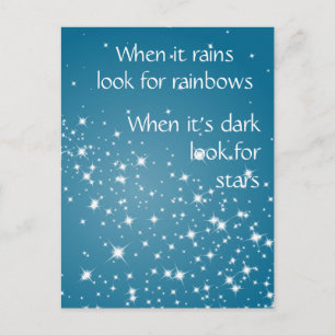 Carte Postale Recherchez les étoiles quand une citation sombre I