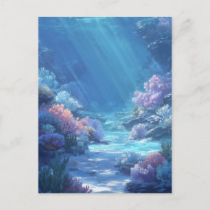Carte Postale Récif de corail sous-marin tropical lumineux