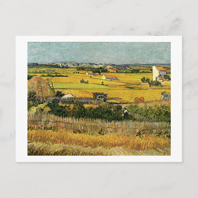 Carte Postale Récolte à La Crau, Vincent Van Gogh (Devant)