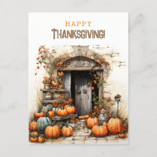 Carte Postale Récolte de Bon thanksgiving citrouille